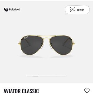 Ray-Ban Aviator Classic Sunglasses - Gold Frame with Black Lenses